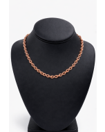 10K Rose Gold Infinity Link Diamond Necklace 9.20CTW Natural Diamonds VS2-SI1