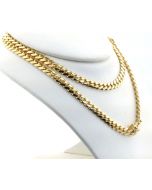 10K SOLID YELLOW GOLD 5MM WIDTH MIAMI CUBAN LINK CHAIN 20- 26" Length REAL GOLD