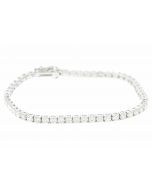 14K White Gold 3mm Tennis Diamond Bracelet
