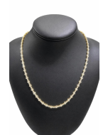 10K Yellow Gold Lab Diamond Cluster Tennis Necklace 12.00 CTW Lab VS-VVS E-F