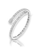 5 Carat Moissanite Bangle for Her in 925 Sterling Silver 