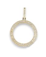 10k Yellow Gold 6.5 Carats Natural Diamonds Bezel for Mexican 50 Pesos Coin (Bezel Only)