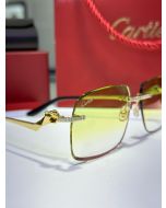 Cartier Rimless Panthere Sunglasses with 2.0 ct Natural Diamonds set in 10k Gold