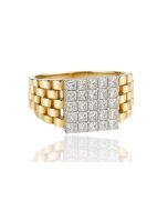 10K Two-Toned Gold Men’s Diamond Ring – 0.91 CTW, 6.92g, 24.62mm Wide