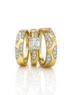 10KT Yellow Gold with 0.5CT Natural Diamonds - TRIO SET