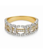 10KT Two-Toned 0.80 Natural Diamond Ring 
