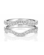 14K White/Yellow Gold Diamond Jacket Band – 0.75 CT Lab-Grown Diamonds
