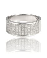 14K White Gold Diamond Ring – 0.60 CTW | 5.49g | 23.85mm Wide