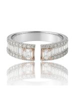 10K White Gold Two-Toned Diamond Ring – 0.95 CTW | 4.0g | 22.88mm Wide