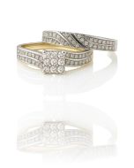 10KT Yellow Gold with 0.55 Natural Diamonds - DUO SET
