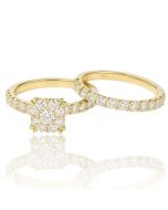 14KT Yellow Gold with 1.5CT Natural Diamonds- DUO SET