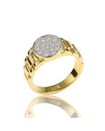 10K White Gold Diamond Ring with 0.56 CTW - 6.0g - 23.86mm Wide Brilliant Round-Cut