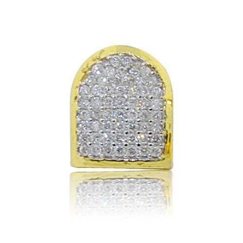10K White Gold Diamond Earrings 1/3cttw 8mm Wide Round Pave Diamonds Screw Back i2/i3, I/j