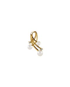 14kt Yellow Akoya Cultured Pearl & 1/10 CTW Diamond Pendant