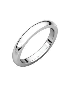14kt White 3mm Heavy Comfort Fit Band