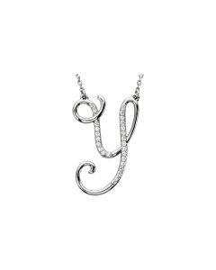 Diamond Initial Necklace 