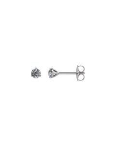 14kt White 1/5 CTW Diamond Friction Post Stud Earrings