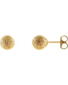 Ball Earrings with a stardust finish 