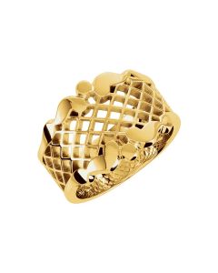 14kt Yellow 14.5mm Latticework Band