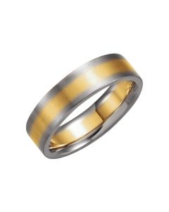 14kt Yellow & White 6mm Band Size 11
