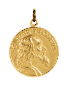 14kt Yellow 19.5mm St. Jude Thaddeus Medal