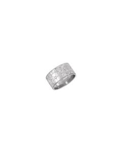 14kt White 10mm Hand Engraved Band Size 11