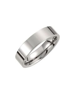 Titanium 6mm Flat Polished Band Size 6
