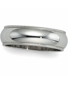 Milgrain Band 10K Yellow Gold 08.00 Mm