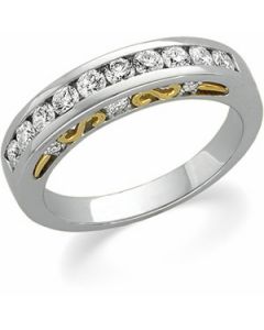 Plat/18Ky Anniversary Band Platinum  3/4Ctw Bridal Anniversary Band
