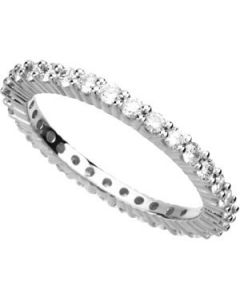 Bridal Eternity Band 14K White Gold Size 08.50