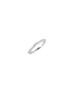 14kt White 1/8 CTW Diamond Band for 5.5mm Princess Engagement