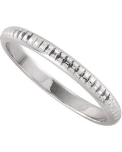 Solitaire Band 14K White Gold Size 06.00 Solitaire Band
