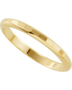 Solitaire Band 14K White Gold Size 06.00 Solitaire Band