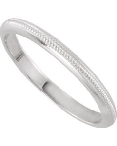 Solitaire Band 14K White Gold Size 06.00 Solitaire Band