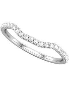 Diamond Matching Band 14K White Gold 1/4 Ct Tw Dia Band