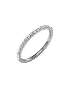 14kt White 1/4 CTW Diamond Matching Band