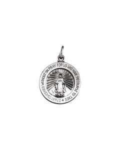 14kt White 18mm Miraculous Medal