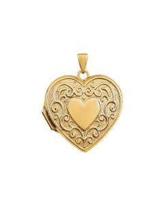 14kt Yellow Heart Shaped Locket