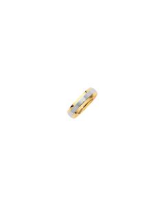 18kt Yellow & Platinum 6mm Comfort-Fit Band Size 9