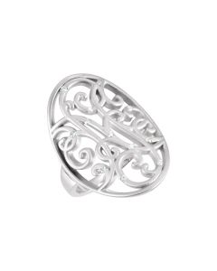 Diamond Scroll Ring 