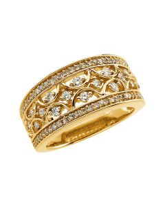 14kt Yellow 5/8 CTW Diamond Band Size Size 7