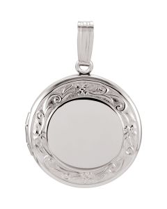 Round Floral Design Locket 