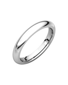 14kt White 3mm Comfort Fit Wedding Band