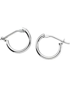 Youth Hoop Earring 14K Yellow Gold 14.00 Mm Childrens Hoop Earring