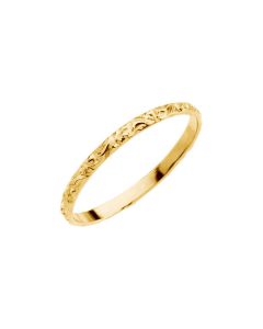 14kt Yellow Youth Etched 1.5mm Band