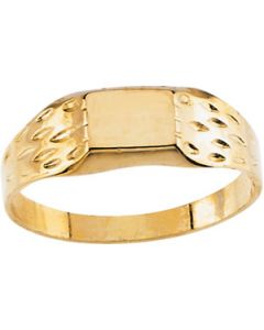 Youth Fancy Signet Ring 14K Yellow Gold 05.50 Mm