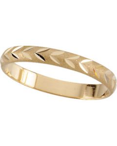 Youth Diamond Cut Knuckle Ring 14K White Gold Size 01.00