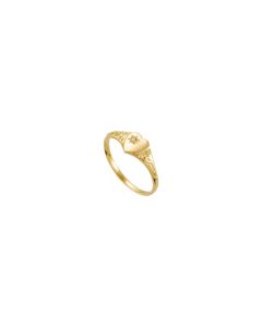 14kt Yellow .01 CTW Diamond Heart Ring