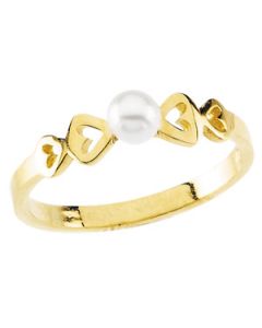 Youth Pearl Ring 14K Yellow Gold 03.00 Mm Youth Pearl Ring