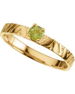 Youth Genuine Birthstone Ring 14K Yellow Gold August Childrens Genuine Birthstone Ring